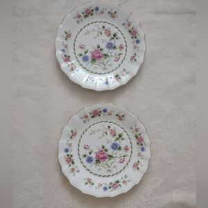 Rare Fine China Made In Japan Floral Garden Spring Night Sadek Dinner Plates